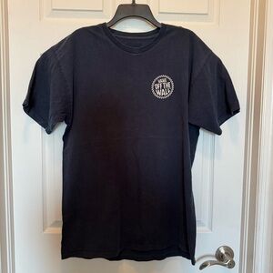 Vans Men’s T-Shirt XL Black Off The Wall White Logo Short Sleeve Skate Tee